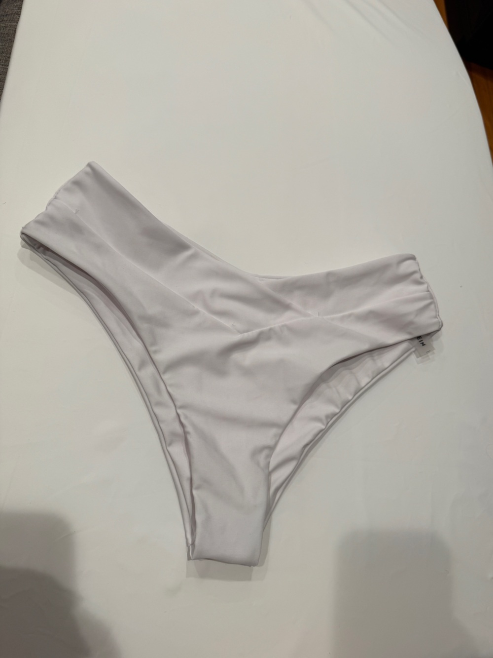 SHEIN White High Leg Bikini Bottom